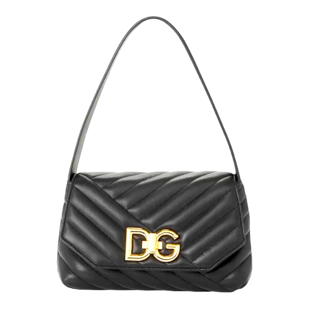 🆕 👜 Dolce & Gabbana Quilted Lop Shoulder Bag Color: Black